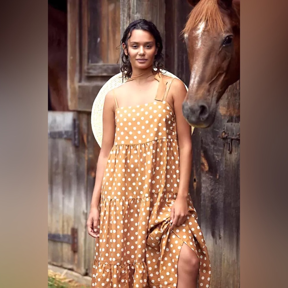 NWOT Anthropologie Charlie Holiday Isabella Polka Dot Dress